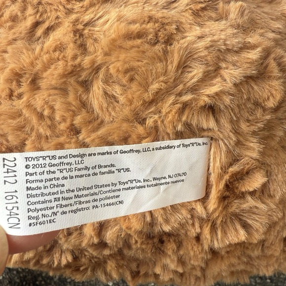 2012 Toys R Us Brown Bear Plush Floppy Minky Swirl 18" - Picture 5 of 5